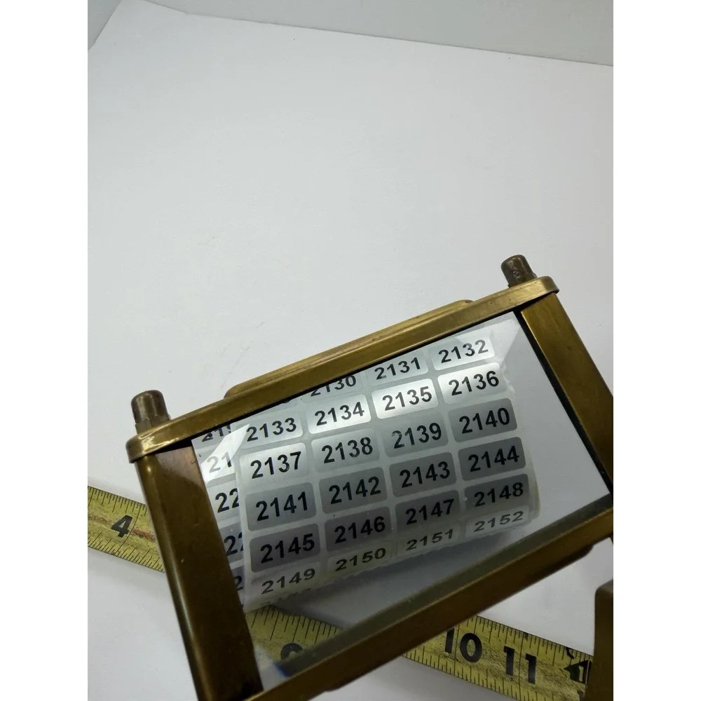 Brass Rectangular Magnifier with Wooden Handle & Nautical Brass Inlay